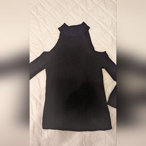 Express High Neck Cold Shoulder Sweater